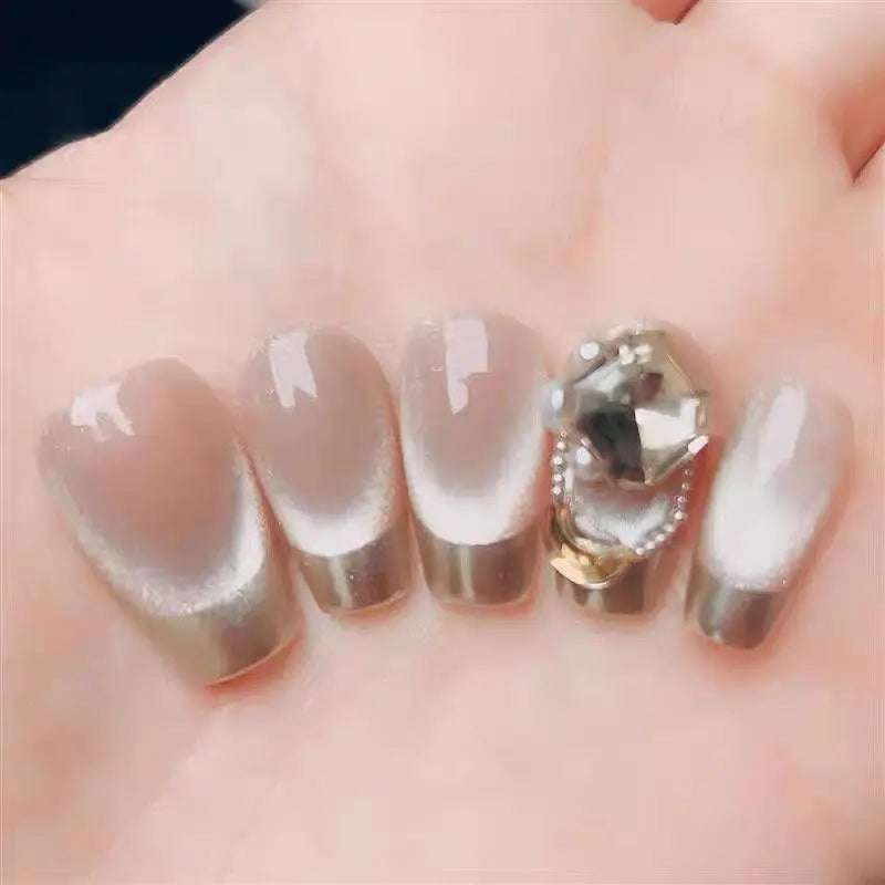 【Dream Paris 】Heavy Sparkling, Galaxy, Hand made; Press-on nails;