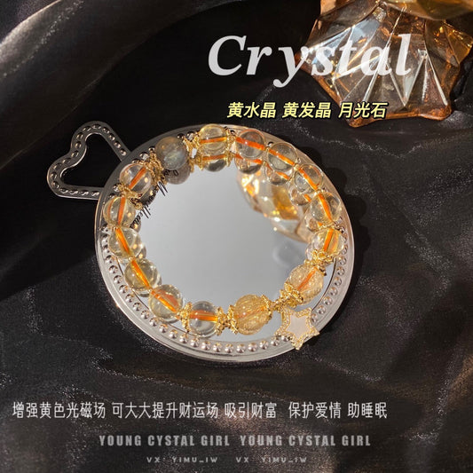 【Jewelry】Citrine, citrine, gray moonstone