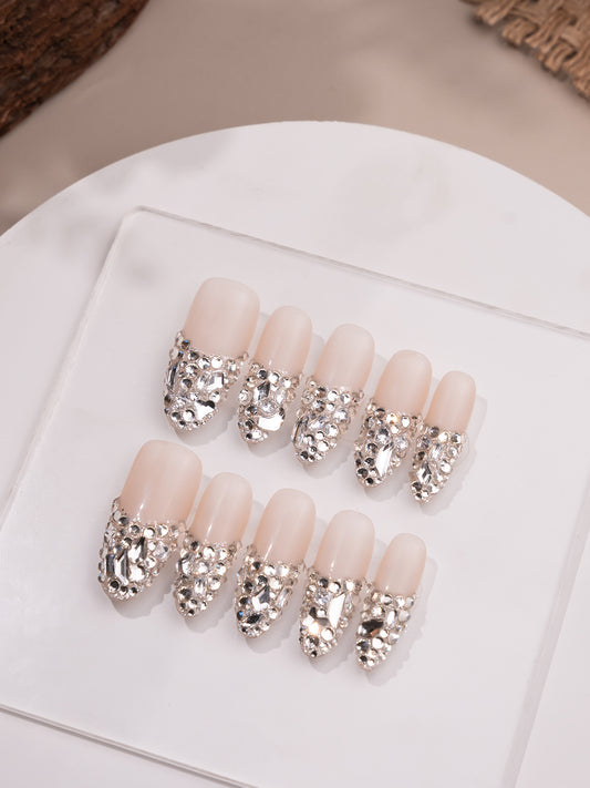 【LA20】hand made;  Press-on nails;Casual;Painted;