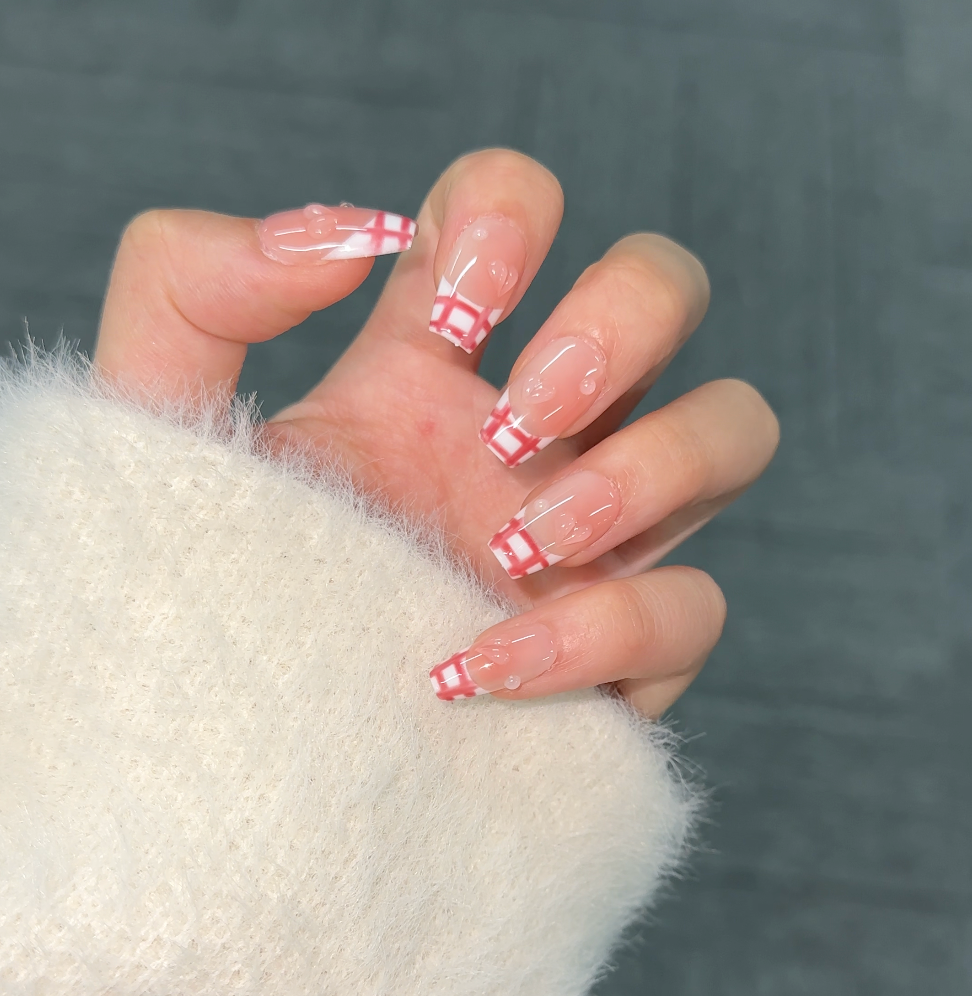 【  Pancake】hand made;  Press-on nails; Galaxy; Painted; French