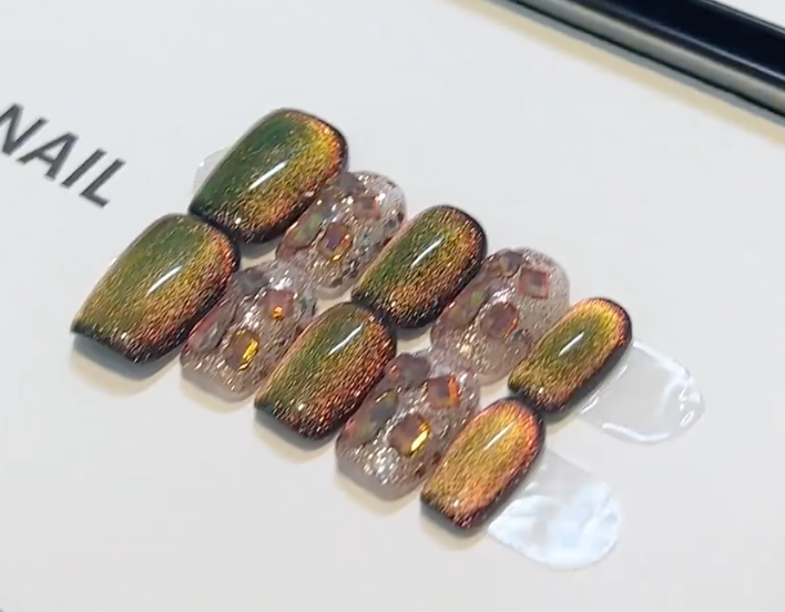 【Chameleon】hand made; Gentle galaxy；Press-on nails;