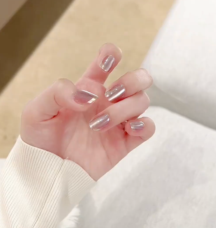 【Crystals】hand made;  Classic；Casual；Cat eye; Galaxy; Press-on nails; Luxury design; High-quality