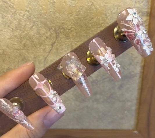 【  5567 】hand made;  Press-on nails; Diamond